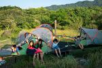 Fall asleep under the stars to the sound of crashing waves, in the comfort of your floating tree tent. CampingTaiwan the ultimate campsite.